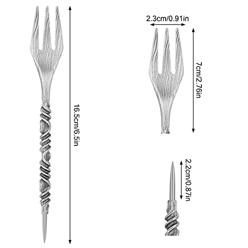 gerFogoo Shisha Gabel und Lochstecher 2 in 1 Set | Tabakgabel | Tabak Kopf Phunnel Stopfen Zubehr Folienstecher | Shisha… – Bild 3