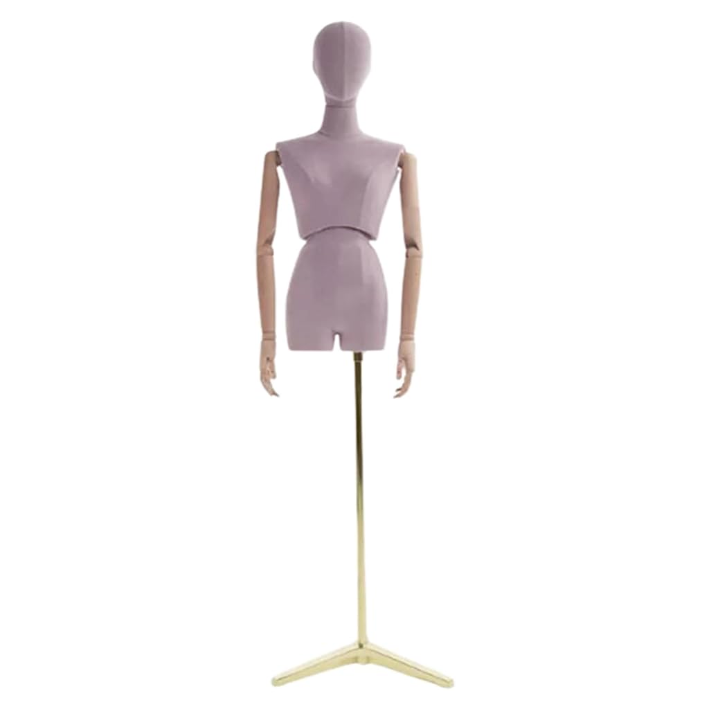 manekin Dames Mannequin Body Half Body Verstelbare Hoogte Duurzame Mannequin Stevig Schuim En Gouden Driehoek Stand Kleding Modellen lekki i przenośny