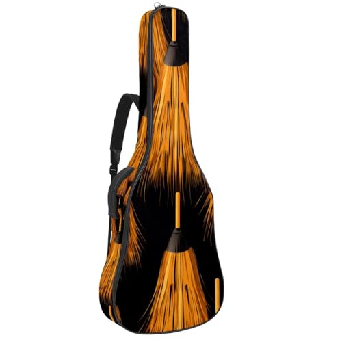 Sac pour guitare acoustique à motif de balai d'Halloween pour musiciens nomades