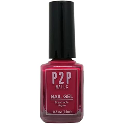 P2P Nails Vegan Red Nail Gel Polish - Quick Dry Nail Polish - Smooth Texture Nail Gel in Vibrant Colors - Long Lasting Nail Art Gel Polish for all Stylish Women (Fire Engine) Cover