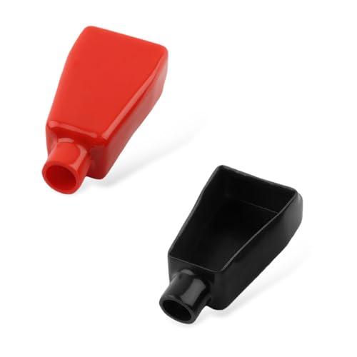 FSTURIOS 2PCS Car Battery Terminal Covers Flexible Battery Terminal Insulating Protectors Positive & Negative Cable Battery Terminal Covers Battery Stud Caps for Car Truck Boat