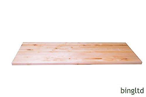 Image of BingLTD - 72 inch L x 25 inch Rectangular Birch Butcher Block Standard Countertop with Edge Grain (CT7225-BR-CC)