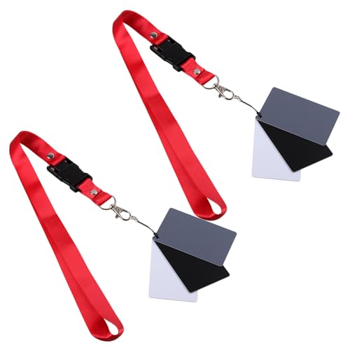 Tarjeta de balance de blancos Luxshiny con cordón ajustable para fotografía digital