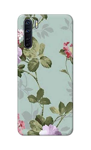 Image of Printed Hard Back Cover Case for Oppo F15 | Oppo F15s | Oppo A91 | Oppo Reno 3 4G Back Cover (Floral Painting) -702