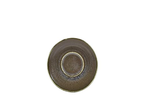 Soucoupes noires Genware Terra 11,5 cm pour pause café chic