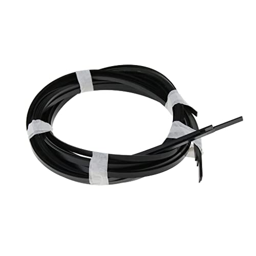 Generic 10 Pieces Acoustic Guitar Edge Inlay Parts for Luthiers, Black, as described