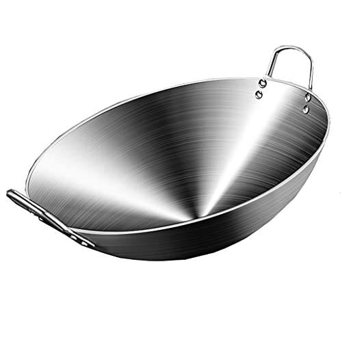 Wok de acero inoxidable 34cm diseño tradicional con asas miniatura 1