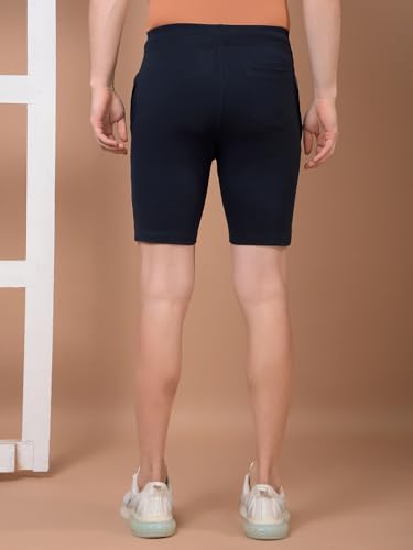 Image of Dollar Cotton Rich Fabric Solid Men's Shorts | Ribbed Waistband with Drawcord | Fashionable Print with Logo Branding | Side Pockets with Zip on one Side | Wide Array of Attractive Colours
