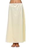 Avidlove Women Lingerie Slips Satin Snip-it Half Slip Lace Underskirt Long Beige, Medium, Style1-Beige (FBA)