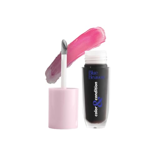 Image of Blue Heaven Color & Condition PH based tinted lip oil for women |Hydrating lip gloss infused with Cranberry, Raspberry & Hazelnut oil, Black - 4.2ml