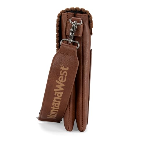 Image of Montana West Crossbody Bags for Women with Dual Compartments Western Cross Body Purse with Leopard Print Guitar Strap