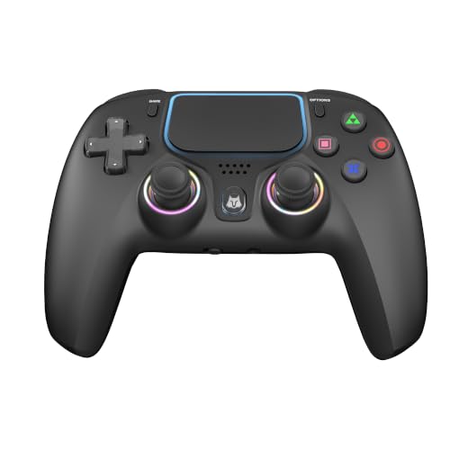 Image of NBCP Wireless Controller for PS5, Compatible with PS5 Pro /Slim /PC, Dual Vibration, Macro /Turbo Function, 3.5mm Audio Jack, 6-Axis Motion Control Gamepad with LED Light