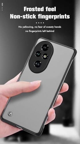 Image of REALCASE Honor 200 Pro 5G Back Cover Case | Stylish Frameless Matte Hard Back Skin | Soft TPU Shock Proof Bumper Back Cover Case for Honor 200 Pro 5G (Blue)