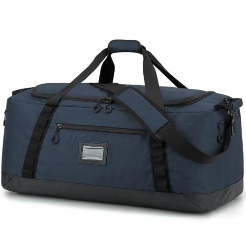 Image of TUGUAN Extra Large Duffle Bag for Men, 100L Big Duffel Bag for Travel Sports Gym Equipment Bags W /Adjustable Shoulder Strap Overnight Weeekender Bag for Trip Camping Hiking Baseball Soccer, XL Blue