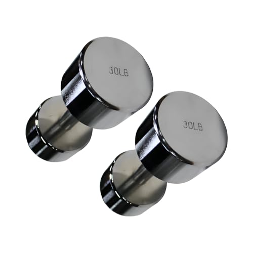 Ader Chrome Dumbbell, Sold as Pairs (Chrome, 30LB)