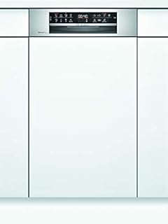 Bosch SPI6EMS23E Serie 6 Zmywarka półwbudowana, D, 45 cm, stal nierdzewna, 67 kWh, 100 cykli, 10 MGD, SuperSilence/EmotionLight/VarioSchublade Pro/Home Connect