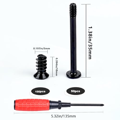 Nivithi 150 PCS Computer Screws PC Fan Screws Kit,PC Case Screws Computer Screws Assortment Kit 6-32x30mm und M5x10mm,Case Fan Mount Screws Long... - Image 2