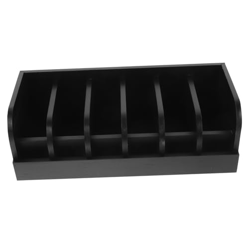 OUNONA Premium 6-Compartment Belt Display Stand Bamboo Belt Organizer for Retail Home