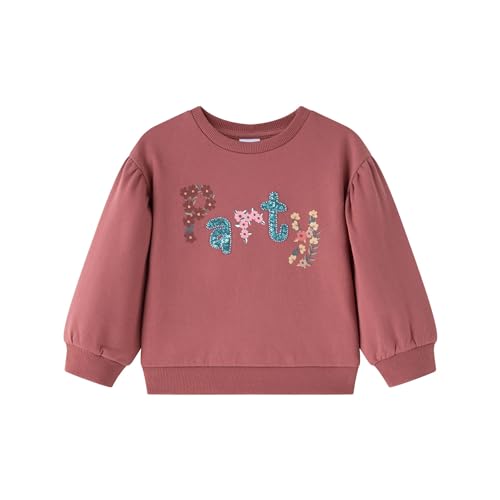 Sweat en peluche à col ruban et transfert paillettes chic et confortable