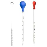 WJIAEER 3 PCS pipette pipetten glas pipette tropfpipette dropper glas pipetten laborpipetten pipette plastik pipetten kinder dropper (5ml 10ml)