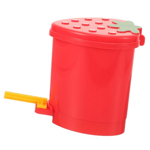 Mini caneca de basura de fresa con tapa para escritorio y cocina