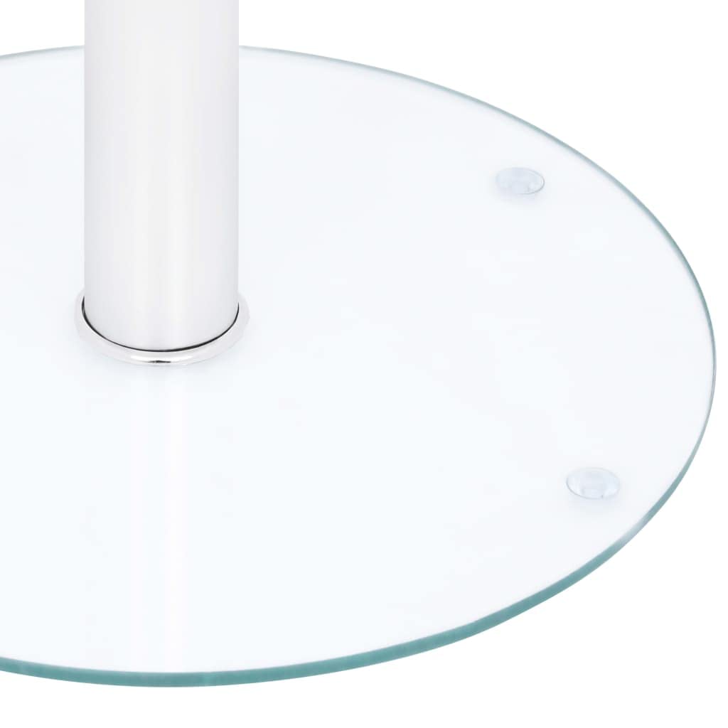 Szklany stolik kawowy w nowoczesnym stylu, stolik do salonu, stolik pomocniczy, stolik kawowy, stolik na telefon, stolik nocny do salonu, sypialni, przezroczysty, 40 cm, szkło hartowane
