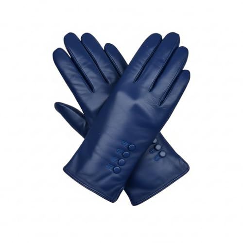 Guantes de piel súper suaves para mujer que protegen del frío invernal