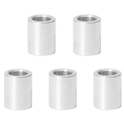 kaihuiyyyt 5pcs m82 aluminum spacers metal spacer aluminum round 82mm id x 12mm od x 15mm l thickness screw standoff for screw bolts silver