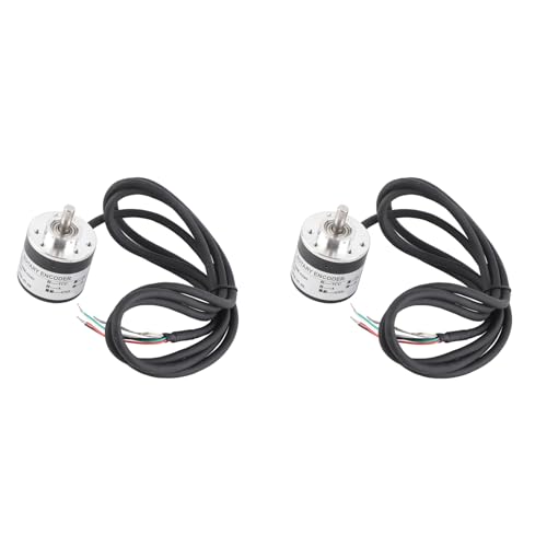 2pcs Rotation Encoder, Incremental Rotary Encoder, AB 2 Phases Shaft 6mm Photoelectric Optical Rotation Encoder