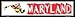 SMART BLONDE Maryland State Outline Novelty Metal Vanity Small Street Sign K-319