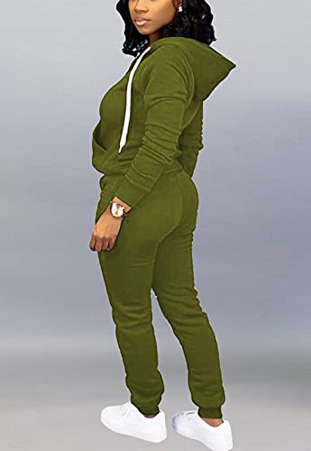 Image of Mrskoala 2 Piece Outfits Lounge Jogging Suits for Women Sweatsuit Tracksuit Long Sweatpants Set