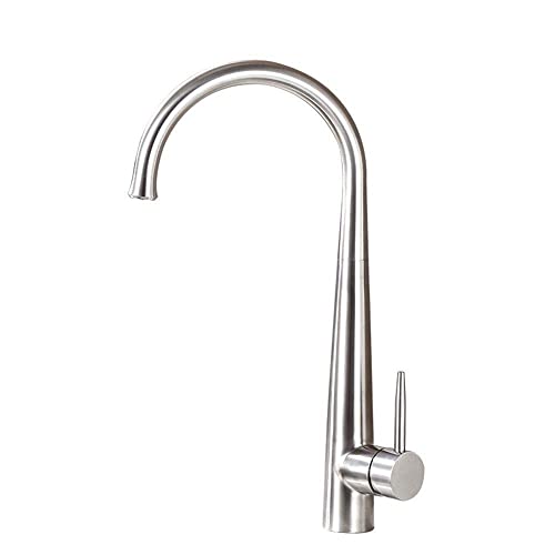 Robinet de cuisine 304 en acier inoxydable brossé pour évier durable - 2