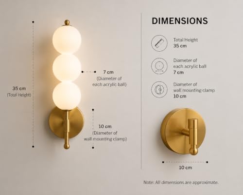 Image of FILLISKA Led Wall Highlighter Light, 3-in-1 Colour Changing, Luxurious Wall Decor (12 Watt White & Gold-323)