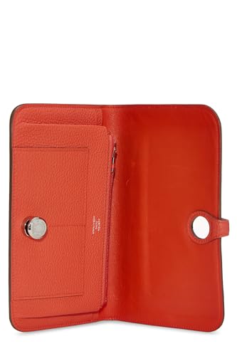 Pre-Loved Red Togo Dogon Wallet GM, Red4