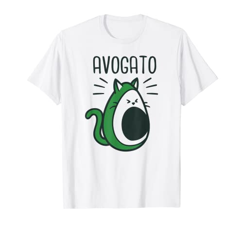 Avogato Funny Aguacate Gato Camiseta