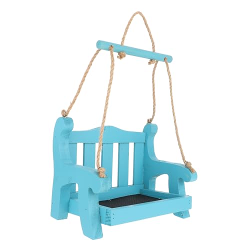 YARNOW alimentador comedero pajaros Bird Feeder mobiliario Jardin Embudo comederos comedero para pájaros en el Patio de la casa comedero para pájaros de jardín Aire Libre Madera Blue