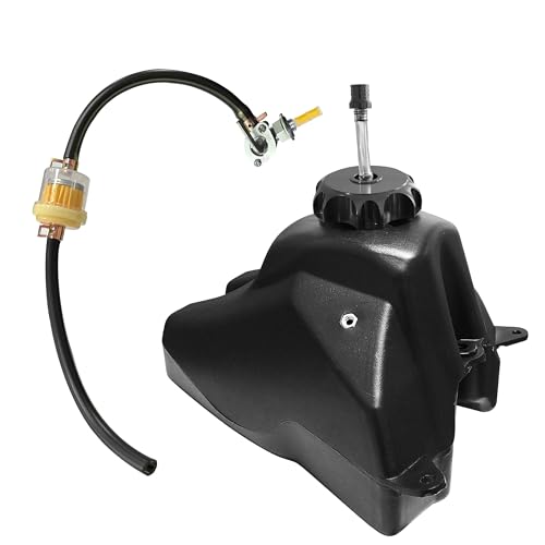 Image of Dirt Bike Gas Tank 3.5L with Aluminum Gas Cap, Fuel Filter, Petcock, for Honda CRF50, Kayo TS90, Pitster Pro XJR110, SSR 70, SSR 110, SSR 125 and 50cc-125cc Chinese Pit Bike Parts (Black Cap)