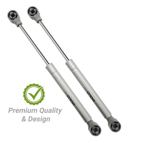 VOLO 200 N Hydraulics Gas Spring Stay STRUT Pneumatic Lift Support Cabinet Hinges Support, Capacity 20 KGS (Pack of 2 PCS) Size 10 INCHES,Material:Iron, Color:Silver