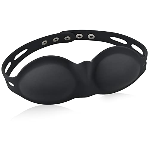 Image of SM Erotic Silicone Eye Mask Blackout Adult Erotic Products Super Soft Silicone Role Play Suitable for Male Female Couples BDSM Adult Black Eye Mask Suitable for Male Female Couples
