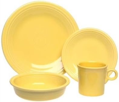 Fiesta® Bistro Salad Plate, (7.25") – Durable Ceramic, Lead-Free, Dishwasher/Microwave/Oven Safe – Made in USA Dinnerware - Sunflower