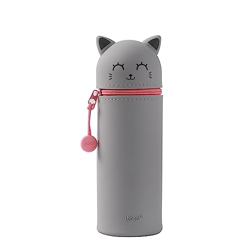 - Astuccio in Morbido per la Scuola Allungabile con Forma Sagomata CAT silicone grigio