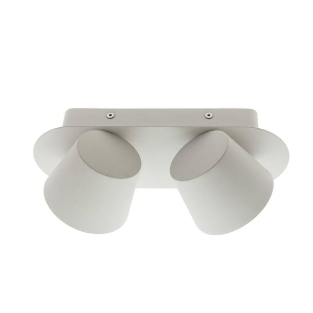 BARCELONA LED KOP-2 LED Wandleuchte 12W 3000K Schwenkbar Weiß | Mattes Aluminium, 100x265x120 mm, 1050 lm, IP20 für Innenräume, Leseleuchte, 220-240V AC