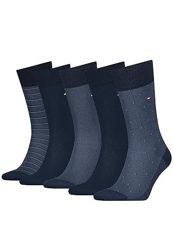 Tommy Hilfiger CLSSC Sock, Azul (Navy), 43-46 (Pack de 5) para Hombre