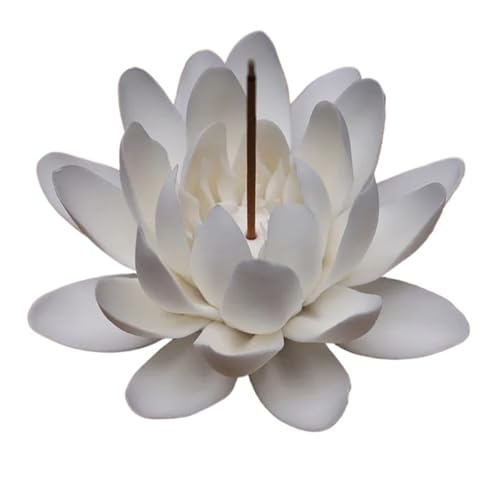 Ceramic White Incense Burner – Elegant Stick Holder For Aromatherapy (B 11 x 6,5 cm)