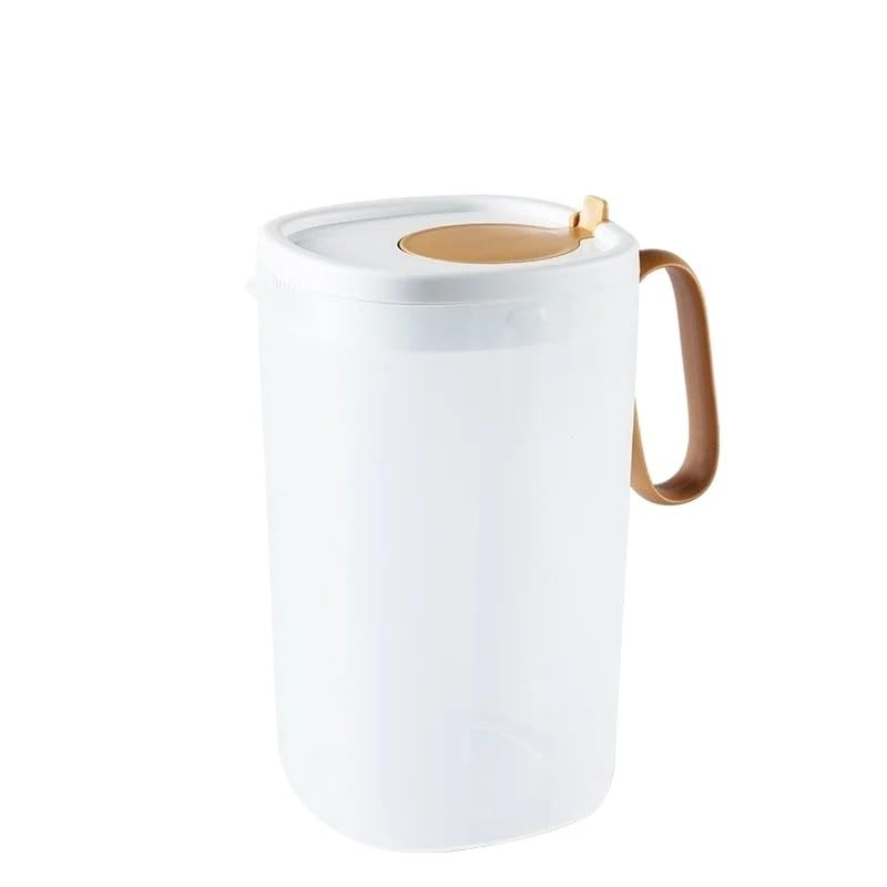 Jarra Agua Jarra de Agua de 1,55 l, Recipiente for Limonada, hervidor de Jugo, Jarra Grande de plástico for Bebidas frías, for té Helado, Limonada, Jugo, Leche y más Jarra de Agua(Bruin)