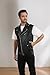 Idopy Classic Men`s Motorcycle Faux Leather Vest Riding Club Biker PU Sleeveless Jacket Waistcoat Black XL
