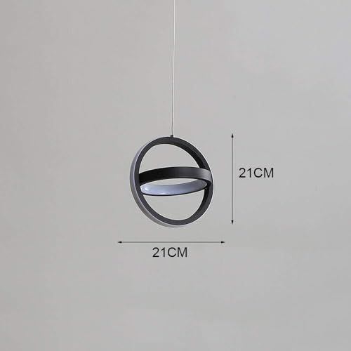 Luces colgantes para isla de cocina creativas de doble anillo con tecnología LED antideslumbrante 2