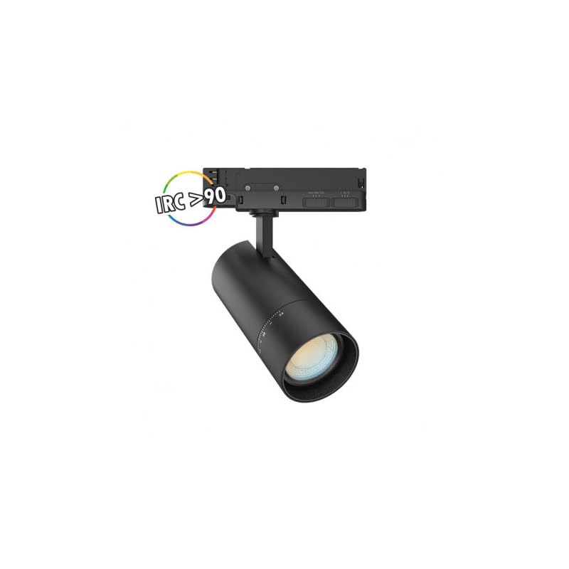 Miidex Lighting Spot sur rail - 3 allumages Focus Slim II IP20 Noir - 20W/15W/10W - Éclairage, ampoule et luminaire