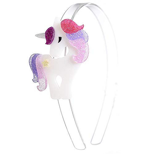 Tiara infantil unicórnio glitter acrílico Luxo resistente…