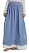 HEMAD Grembiule Allround Medievale da Donna - Cotone - Azzurro XXL/XXXL